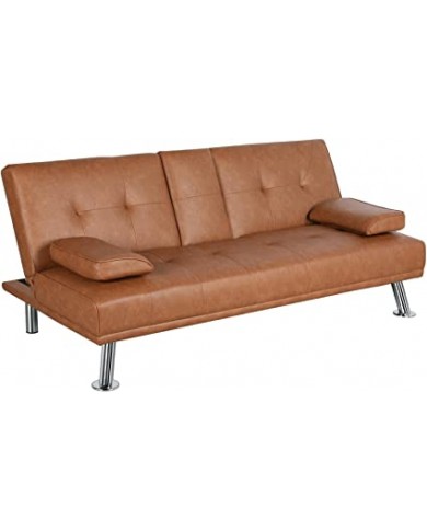 SOFÁ CAMA DUBLÍN - PARDO LEATHER