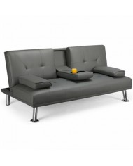 SOFÁ CAMA DUBLÍN - CENIZA LEATHER