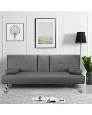 SOFÁ CAMA DUBLÍN - CENIZA LEATHER