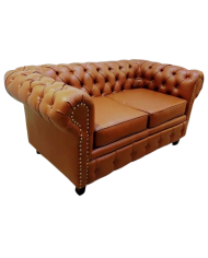 LOVESEAT CHESTERFIELD PIEL LEGÍTIMA