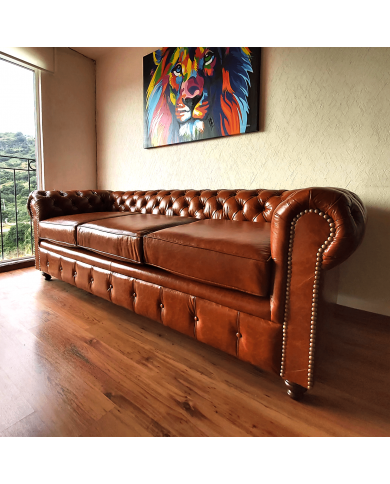 SOFÁ CHESTERFIELD PIEL LEGÍTIMA SOFÁ CHESTERFIELD PIEL LEGÍTIMA