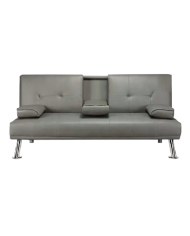 SOFÁ CAMA DUBLÍN - CENIZA LEATHER SOFÁ CAMA DUBLÍN - CENIZA LEATHER
