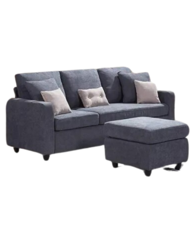 SOFÁ CONVERTIBLE 2 PZAS GRIS SOFÁ CONVERTIBLE 2 PZAS GRIS