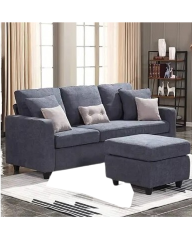 SOFÁ CONVERTIBLE 2 PZAS GRIS